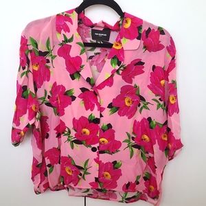 NWT The Kooples Button Down Peony Floral Print size 3/L